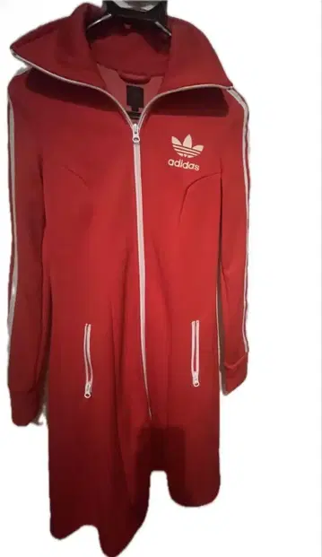 adidas 빨간색 집업 저지 M 90s 초레어