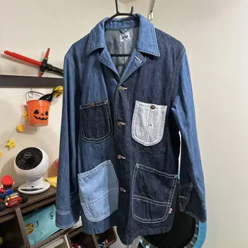 Lee x CHUMS 패치워크 데님 자켓 커버올