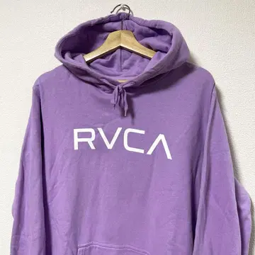 RVCA 로고 프린트 후드티 M 사이즈 퍼플 라르브이씨에이 구제 의류