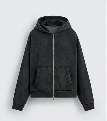 zara 워시 가공 지퍼 사양 후디