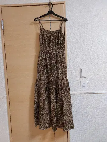 노이아 택 포함 새상품 애니멀 무늬 인도 코튼 맥시 원피스