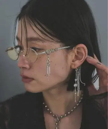 HARE 디자인 참 부착 스테인리스 안경