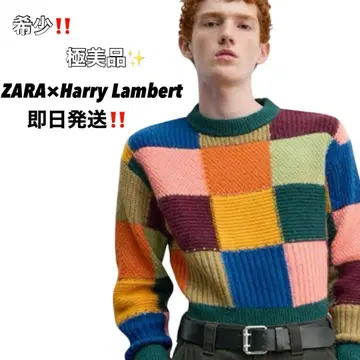 컨디션 최상 ZARA x Harry Lambert 컬러 블록 스웨터