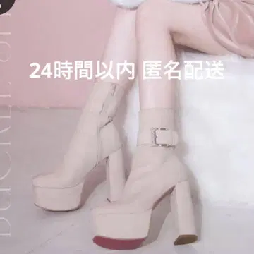 michellMacaron 버클 숏부츠 베이지 M 23~23.5