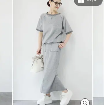 OTO.HA 라메 맨투맨 상하의 세트
