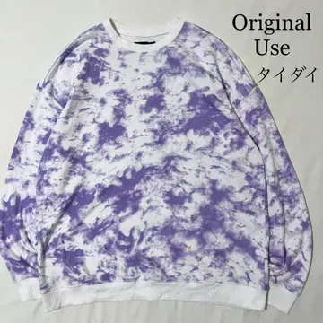 OriginalUse 타이다이 패턴 디자인 맨투맨 올 패턴 맨투맨 퍼플