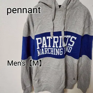 z170 [ pennant ] 후드티 ( 남성용 M ) 그레이 x 블루