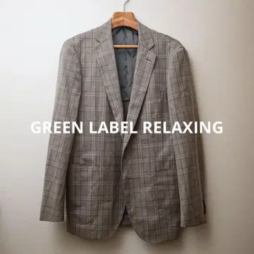 green label relaxing 체크 무늬 테일러드 자켓 46