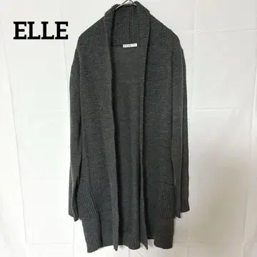ELLE 롱 가디건 M 다크 그레이 여성용
