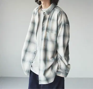 오프닝 액트 옴브레 체크 셔츠 made in japan