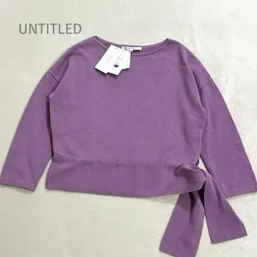 택 포함 UNTITLED 언타이틀 워셔블 니트 풀오버 퍼플