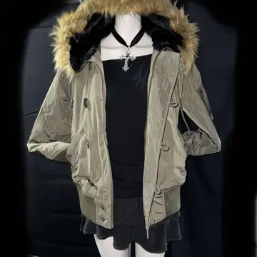 헤이세이 초기 Y2K 그런지 00s 퍼 자켓 기믹 다운