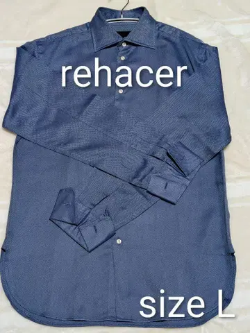 레어 셀 남성용 셔츠 rehacer 네이비 긴팔 L 헤링본