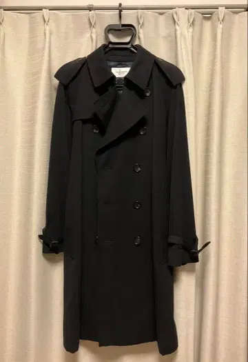 UNITED ARROWS 코튼 울 트렌치코트 네이비 일본제