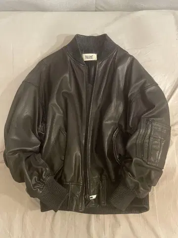 NotE BALLOON BOMBER JACKET 레더 봄버 자켓