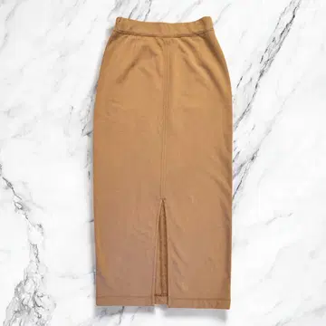 [ ADAM ET ROPE' ] 슬릿 롱 스커트 베이지