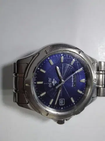 파란 다이얼 스테인리스 SEikO iNETiC SQ 50 스켈레톤