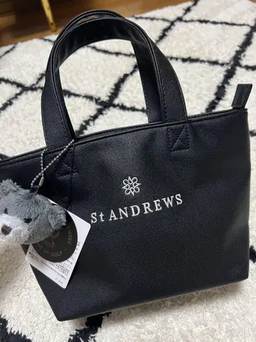 St ANDREWS 블랙 핸드백 여성용 골프 세인트 앤드류스