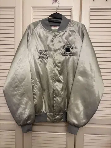실버 봄버 자켓 자수 포함