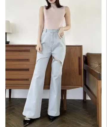 dazzlin 슬릿 플레어 데님 팬츠