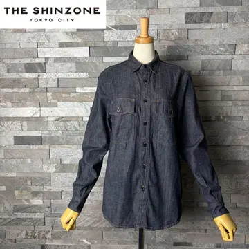 THE SHINZONE 더 신존 다크 네이비 인디고 데님 셔츠