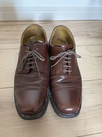 REGAL 리갈 다크 브라운 가죽 레이스업 슈즈 천연 가죽 가죽 신발