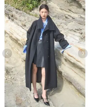 FRAY I.D 발마칸 코트 블랙