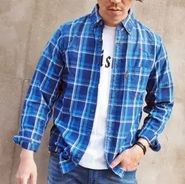 The Duffer of st.George 인디고 체크 셔츠