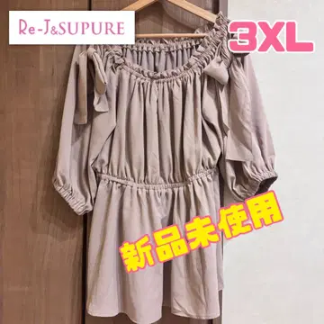 [ 새상품 ] 3XL 블라우스 핑크 오프숄더 상의 쉬폰 체형 커버