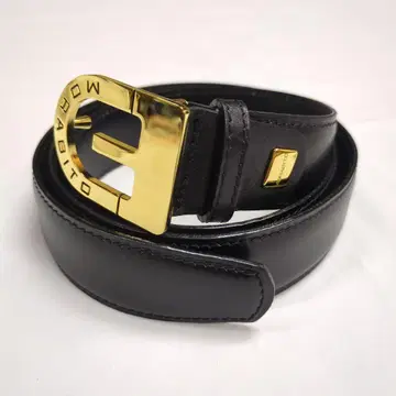 MORABITO 모라비토 로고 버클 가죽 벨트 블랙