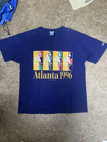 Champion Atlanta 1996 티셔츠 L 네이비