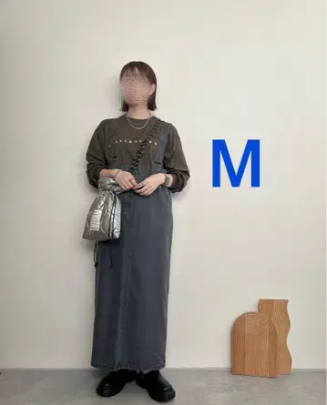 시마무라 rumi 콜라보 데님 점프 스커트 M 사이즈
