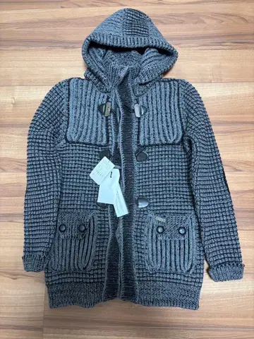 Bark/그레이/니트 더플 코트/XS 사이즈