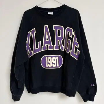XLARGE Champion 트레이닝복 맨투맨 블랙 라지 챔피온