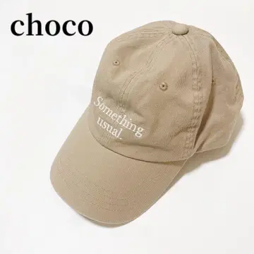 시마무라 choco 콜라보 모리노 링크 베이지 자수 캡 모자 여성용