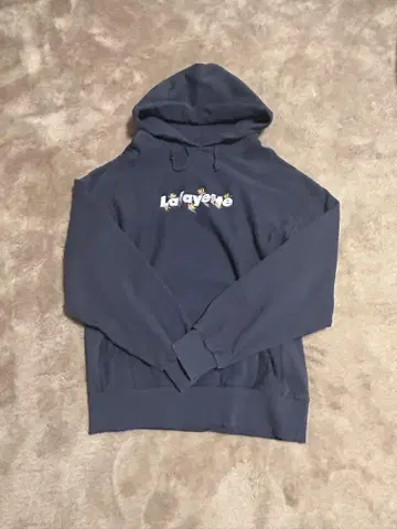 Lafayette 자수 로고 네이비 후드티