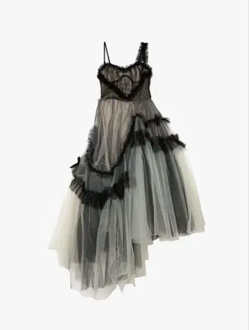 theredthread V tulle dress long