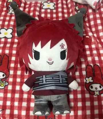 NARUTOx hello kitty 콜라보 쿠로미x가아라 봉제 인형