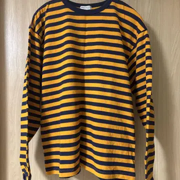 United arrows 오렌지와 네이비 스트라이프 긴팔 티셔츠