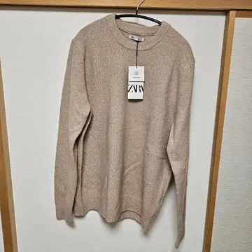 새상품 울 베이지 니트 스웨터 XL