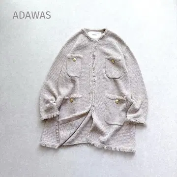 미사용 ADAWAS | 정가 3.5만 4포켓 니트 트위드 자켓 베이지