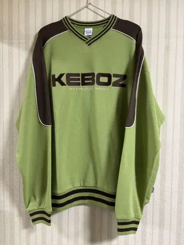 KEBOZ 그린 V넥 맨투맨