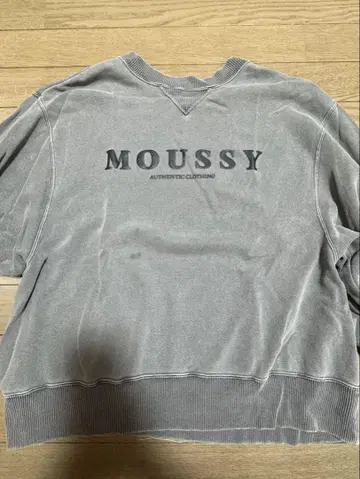 MOUSSY 그레이 로고 맨투맨 FREE 사이즈