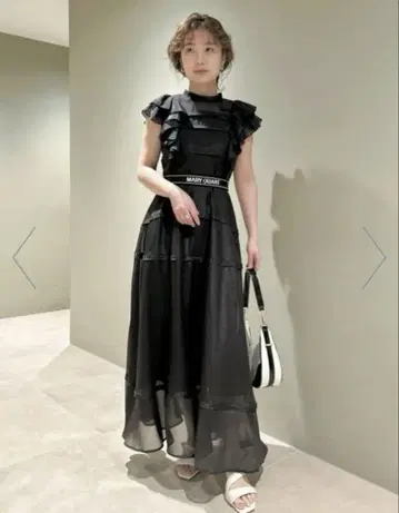 LILY BROWN x MARY QUANT 로고 벨트 시어 원피스