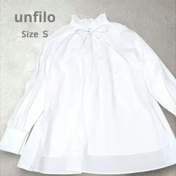 unfilo 개더 오버 블라우스 화이트