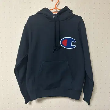 Champion 네이비 후드 부착 후드티