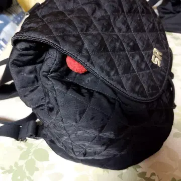 SR 퀼팅 블랙 백팩
