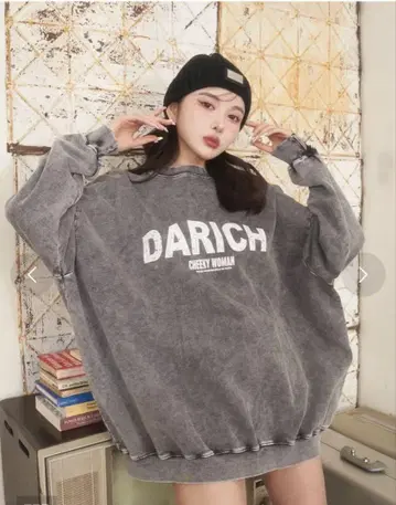 다리치 피그먼트 드롭 풀오버 트레이닝복