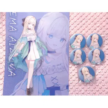 (아이자와 에마) 브이스포 POP UP STORE 캔뱃지 클리어 파일