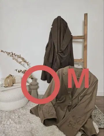시마무라 yuu 코드 자수 자켓 베이지 M